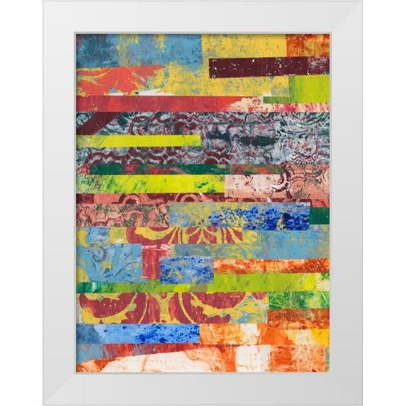 Moore, Regina 15x18 White Modern Wood Framed Museum Art Print Titled - Monoprint Collage I