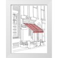 thumbnail image 1 of Moore, Regina 15x18 White Modern Wood Framed Museum Art Print Titled - Striped Awning I, 1 of 4