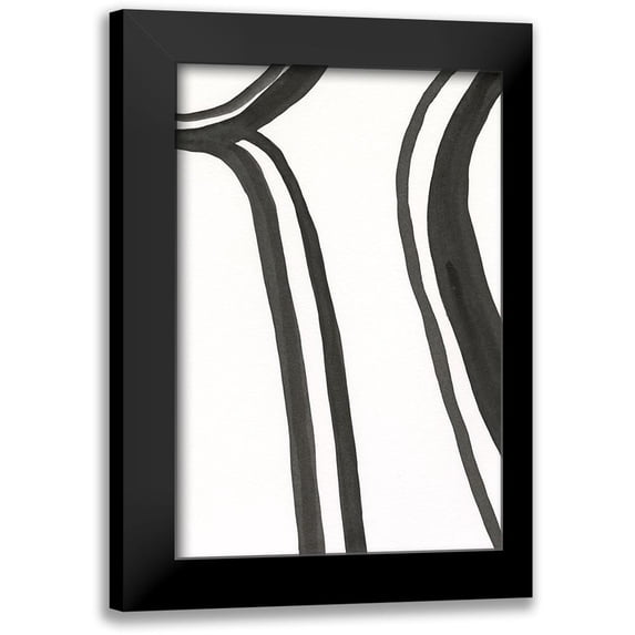 Moore, Regina 17x24 Black Modern Framed Museum Art Print Titled - Ink Lines II
