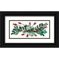 thumbnail image 1 of Moore, Regina 18x10 Black Ornate Wood Framed with Double Matting Museum Art Print Titled - Cut Wreath Christmas Collection D, 1 of 4