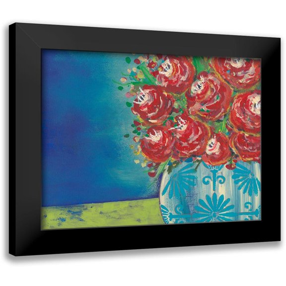 Moore, Regina 18x15 Black Modern Framed Museum Art Print Titled - Fearless Floral II