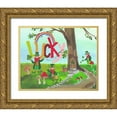 thumbnail image 1 of Moore, Regina 18x15 Gold Ornate Wood Framed with Double Matting Museum Art Print Titled - Pinch Me I, 1 of 4