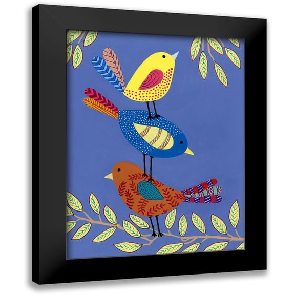 Moore, Regina 19x24 Black Modern Framed Museum Art Print Titled - Patterned Feathers I