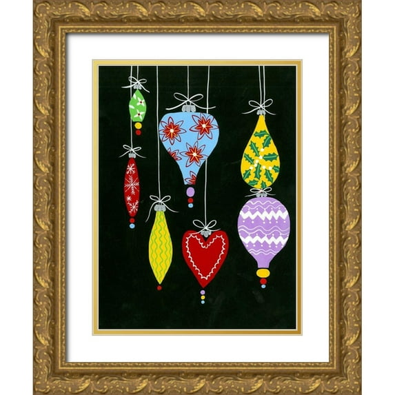 Moore, Regina 19x24 Gold Ornate Wood Framed with Double Matting Museum Art Print Titled - Jazzy Christmas II