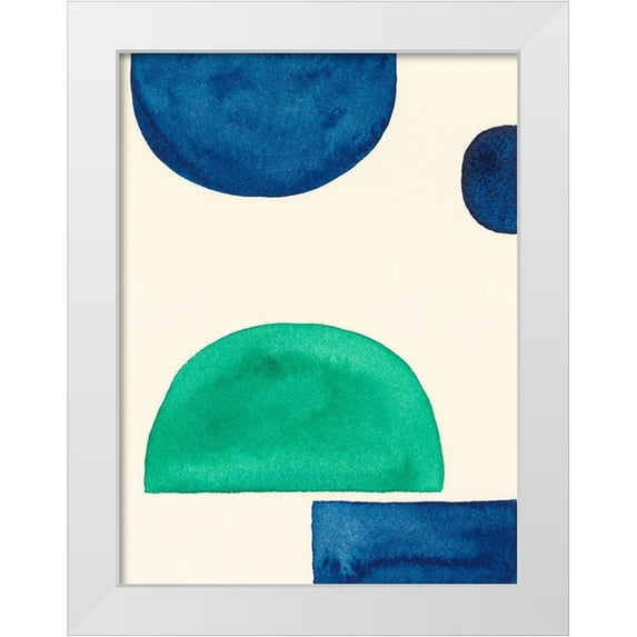 Moore, Regina 19x24 White Modern Wood Framed Museum Art Print Titled - Elementary Shapes IV