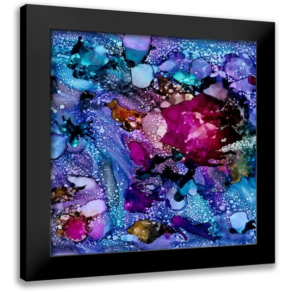 Moore, Regina 20x20 Black Modern Framed Museum Art Print Titled - Purple Outburst I