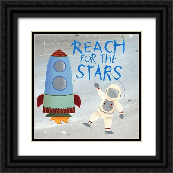 Moore, Regina 20x20 Black Ornate Wood Framed with Double Matting Museum Art Print Titled - Future Space Explorer IV