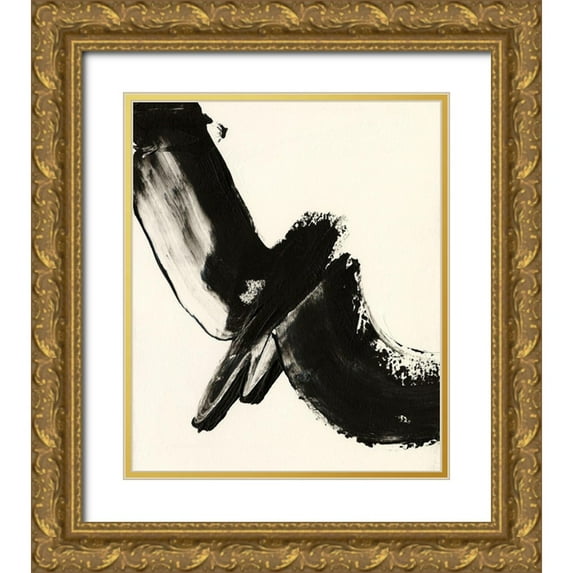 Moore, Regina 20x23 Gold Ornate Wood Framed with Double Matting Museum Art Print Titled - Black Expression I