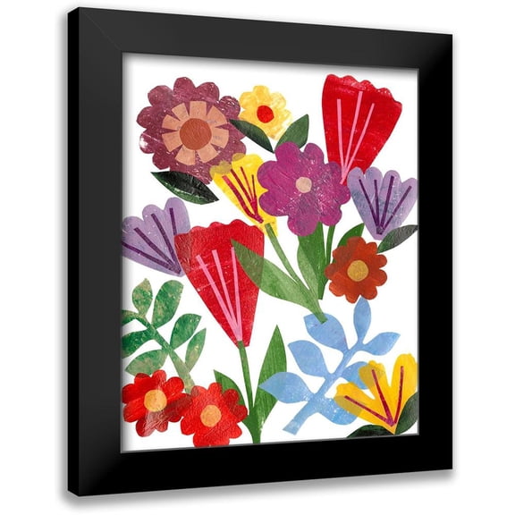Moore, Regina 20x24 Black Modern Framed Museum Art Print Titled - Bright Floral II