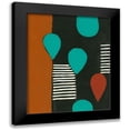thumbnail image 1 of Moore, Regina 20x24 Black Modern Framed Museum Art Print Titled - Rust and Teal Patterns III, 1 of 5