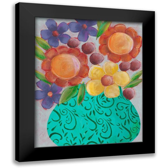 Moore, Regina 20x24 Black Modern Framed Museum Art Print Titled - Sunny Floral II