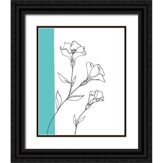 Moore, Regina 20x24 Black Ornate Wood Framed with Double Matting Museum Art Print Titled - Sweet Stems III