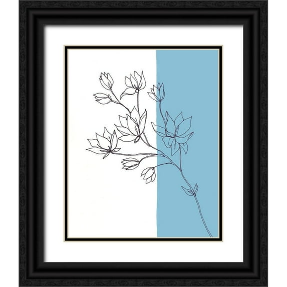 Moore, Regina 20x24 Black Ornate Wood Framed with Double Matting Museum Art Print Titled - Sweet Stems I