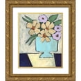 thumbnail image 1 of Moore, Regina 20x24 Gold Ornate Wood Framed with Double Matting Museum Art Print Titled - Distressed Bouquet II, 1 of 4