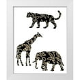 thumbnail image 1 of Moore, Regina 20x24 White Modern Wood Framed Museum Art Print Titled - Ornamental Safari Animals III, 1 of 4