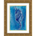 thumbnail image 1 of Moore, Regina 23x32 Gold Ornate Wood Framed with Double Matting Museum Art Print Titled - Cerulean Shells IV, 1 of 4