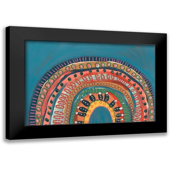 Moore, Regina 24x17 Black Modern Framed Museum Art Print Titled - Boho Rainbow II