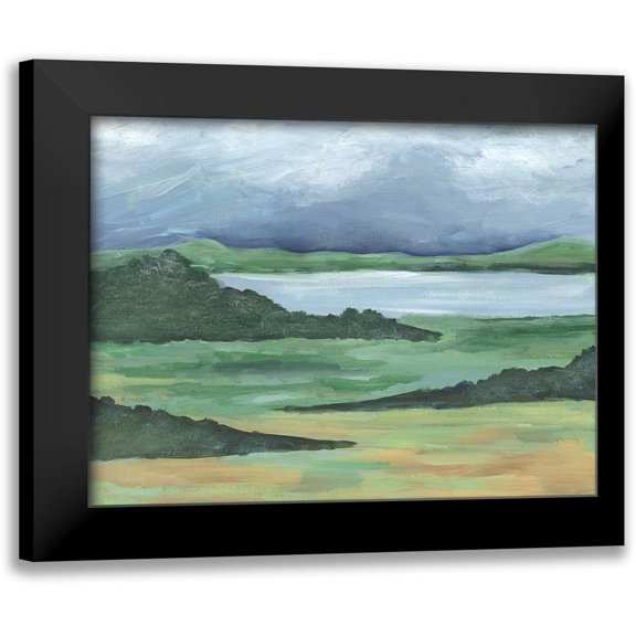 Moore, Regina 24x19 Black Modern Framed Museum Art Print Titled - Striated Terrain II