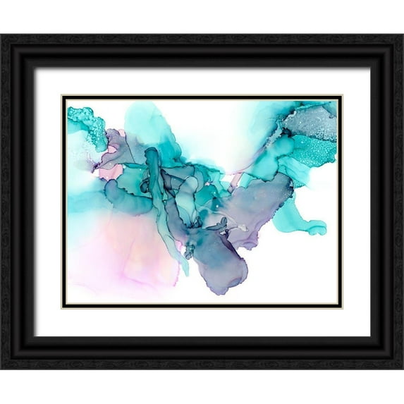 Moore, Regina 24x19 Black Ornate Wood Framed with Double Matting Museum Art Print Titled - Peaceful Melody II