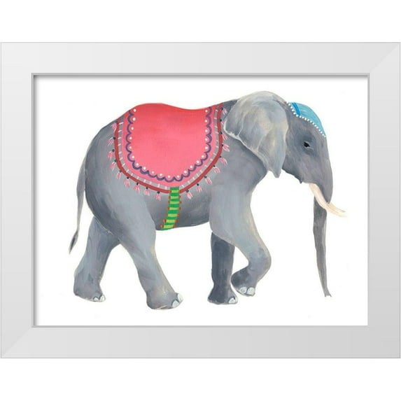 Moore, Regina 24x19 White Modern Wood Framed Museum Art Print Titled - Festival Animal IV