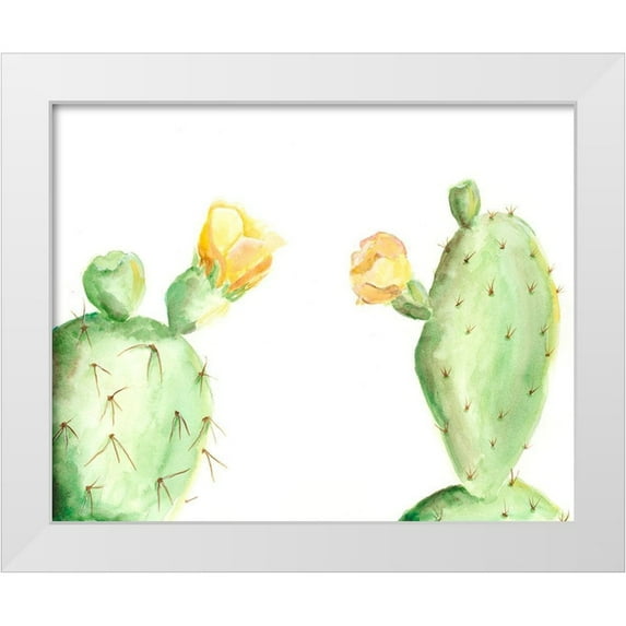 Moore, Regina 24x20 White Modern Wood Framed Museum Art Print Titled - Spiny Desert Plants I