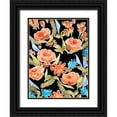 thumbnail image 1 of Moore, Regina 25x32 Black Ornate Wood Framed with Double Matting Museum Art Print Titled - Floral Assembly I, 1 of 4
