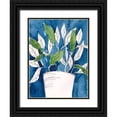 thumbnail image 1 of Moore, Regina 25x32 Black Ornate Wood Framed with Double Matting Museum Art Print Titled - Green Leaves in Pots I, 1 of 4