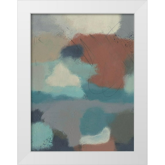 Moore, Regina 25x32 White Modern Wood Framed Museum Art Print Titled - Floating By I