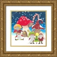 thumbnail image 1 of Moore, Regina 26x26 Gold Ornate Wood Framed with Double Matting Museum Art Print Titled - Christmas Gnomes I, 1 of 4