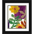 thumbnail image 1 of Moore, Regina 26x32 Black Ornate Wood Framed with Double Matting Museum Art Print Titled - Fiesta Floral III, 1 of 4