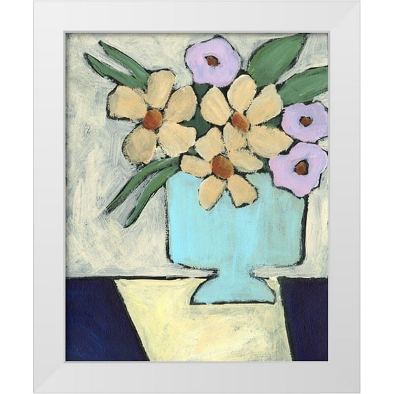 Moore, Regina 26x32 White Modern Wood Framed Museum Art Print Titled - Distressed Bouquet II