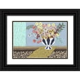 thumbnail image 1 of Moore, Regina 32x23 Black Ornate Wood Framed with Double Matting Museum Art Print Titled - Flowers Blooming, 1 of 4