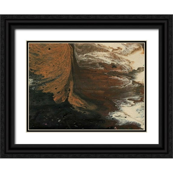 Moore, Regina 32x25 Black Ornate Wood Framed with Double Matting Museum Art Print Titled - Dark Flow III