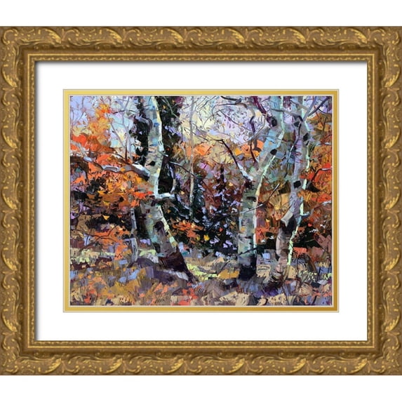 Moore, Robert 32x26 Gold Ornate Wood Framed with Double Matting Museum Art Print Titled - Autumn Merriment