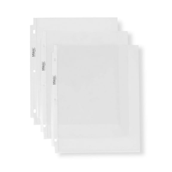 Moore Sheet Protectors, Holds 8.5 x 11 inch Sheets, Clear, Reinforced, Fit Standard 3 Ring Binders, Acid-Free, Archival Safe for Documents and Photos (200 Sheets)