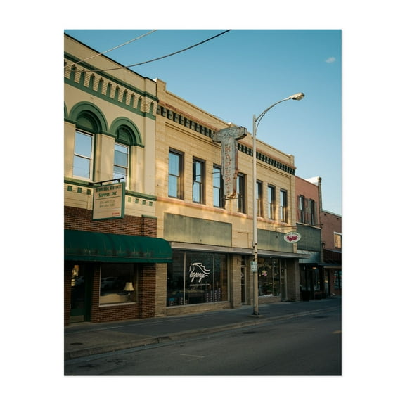 Moore Street, Bristol - Bristol Virginia Photography Street Photography Architecture Vintage City Retro Unframed Wall Art Print 6 x 8 inches