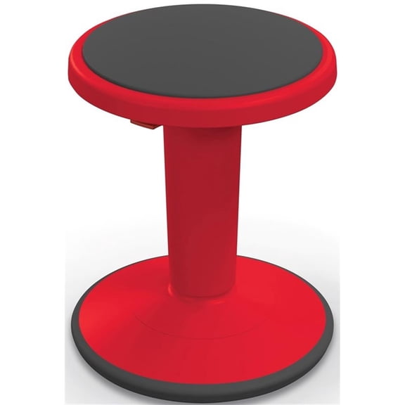 MooreCo 14-18" Plastic Hierarchy Height Adjustable Grow Short Stool in Red