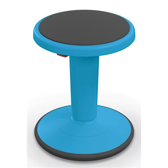 MooreCo 17-24" Plastic Hierarchy Height Adjustable Grow Tall Stool in Blue