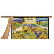 MooreCo Bulletin Bar with Aluminum Frame, 1 x 36 Inches, Set of 12, Natural