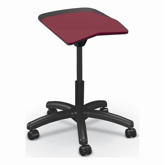 MooreCo Elate Backless Task Stool Maroon Foam Seat