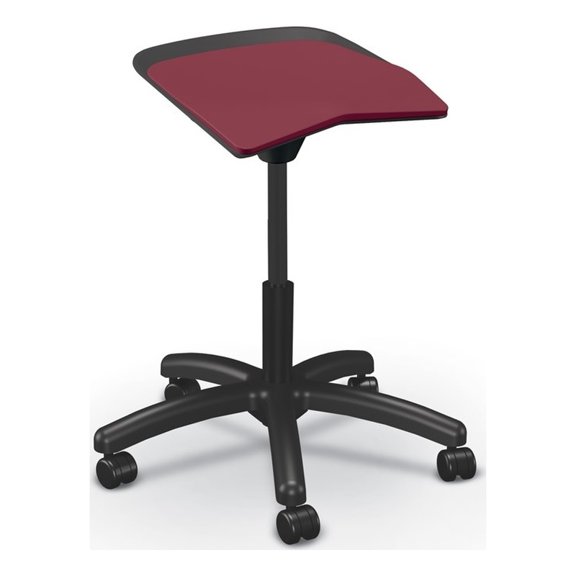 MooreCo Elate Backless Task Stool Maroon Foam Seat