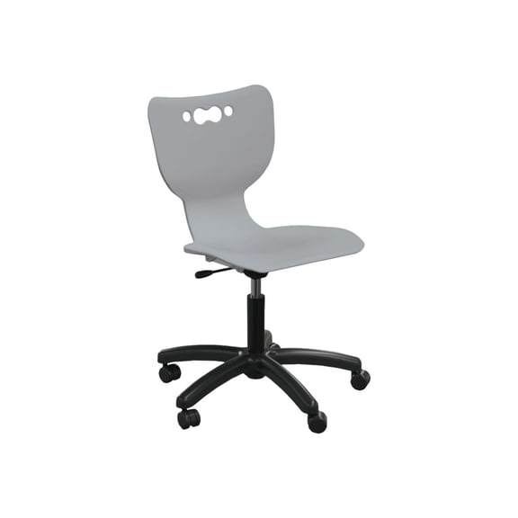 MooreCo Hierarchy 5-Star - Chair - educational - ergonomic - swivel - plastic - cool gray