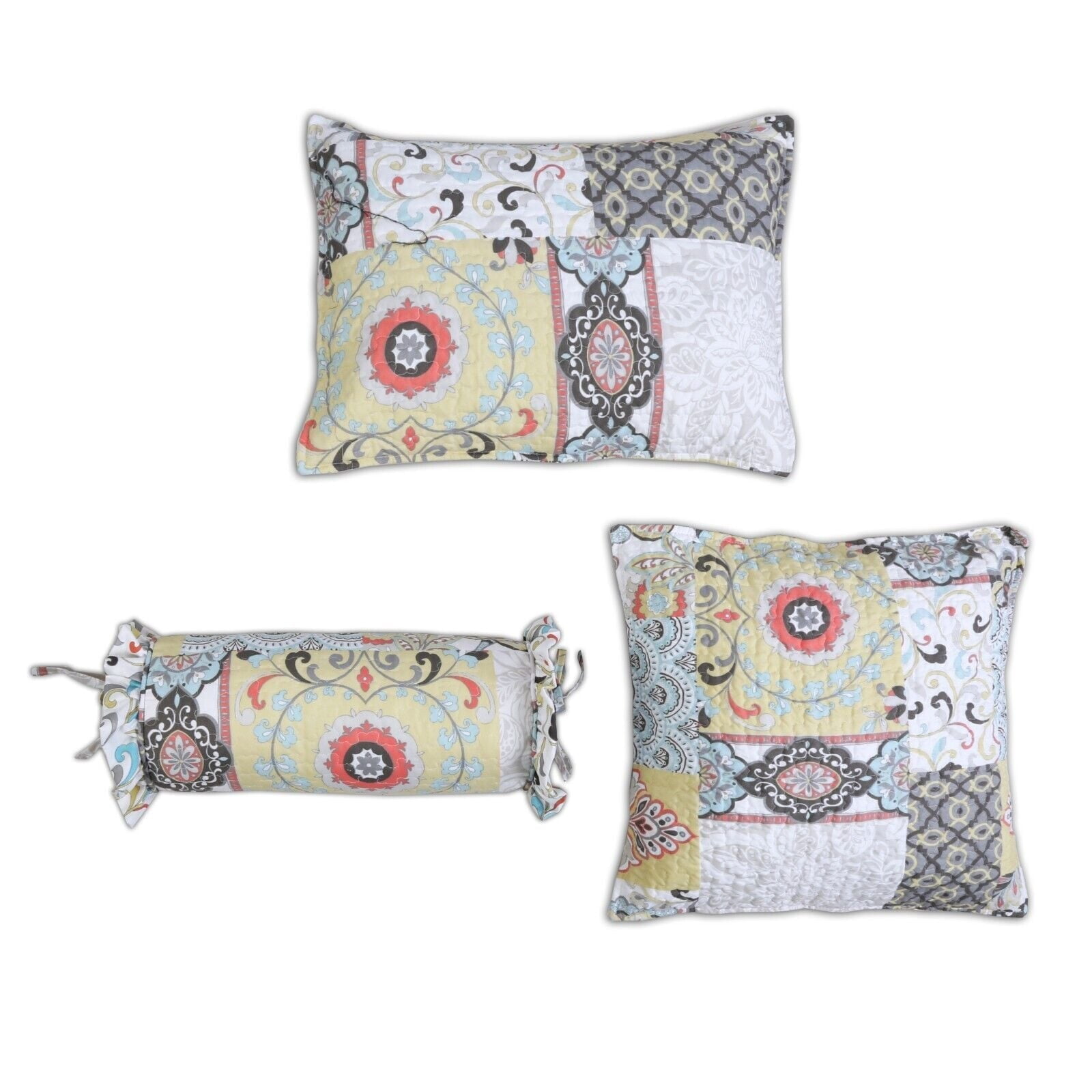 Moorea Multicolor Cotton 3-Piece Decorative Pillow Set