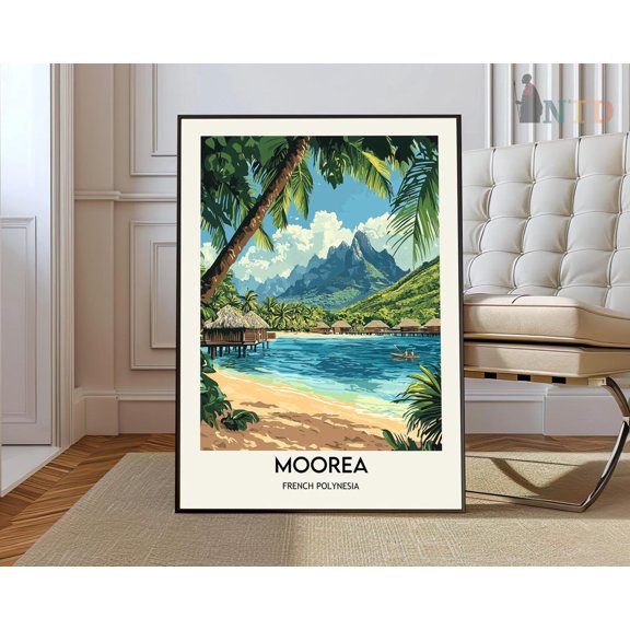 Moorea French Polynesia Island Poster Unframed Paper Print