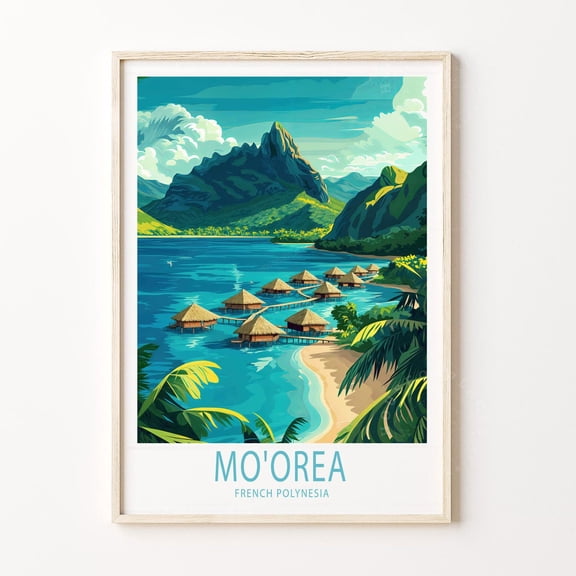 Moorea French Polynesia Island Wall Art Home Decor
