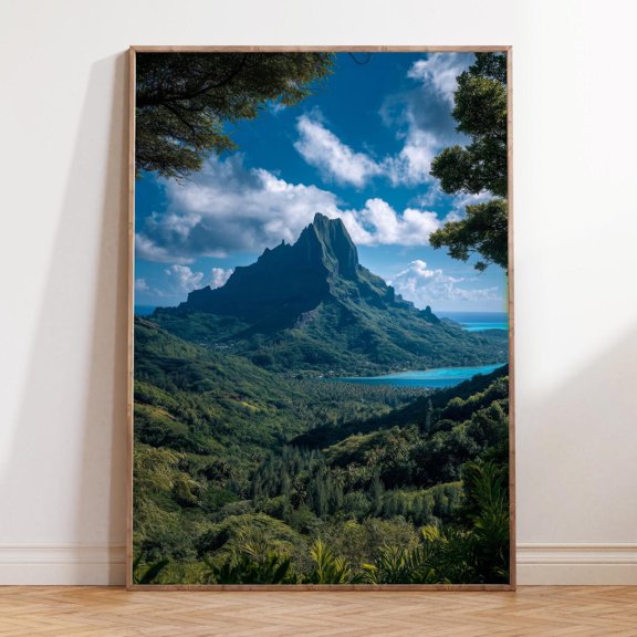Moorea French Polynesia Tropical Travel Scenery Wall Art, Unframed Paper Print Size 8x12