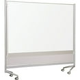 thumbnail image 1 of Mooreco Double Sided Portable Doc Partition, 76 X 20 X 73 Inches, Dura-rite Markerboard And Cork, 1 of 2