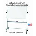 thumbnail image 1 of Dry Erase Board, Plastic, 48 in, 72 in, Aluminum Frame, White, Gloss, 1 of 3