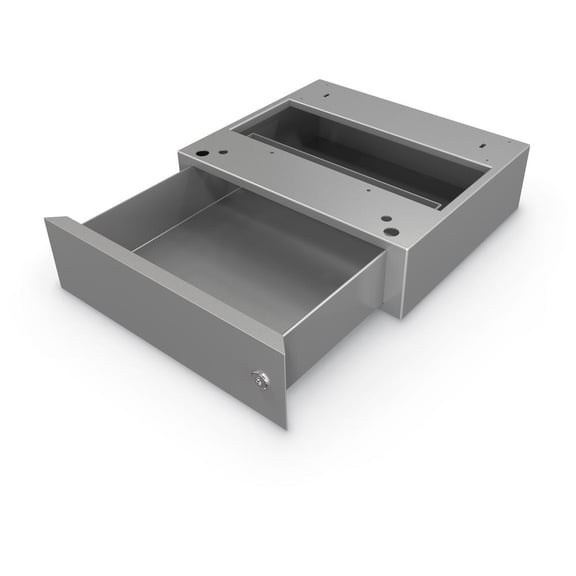 Mooreco Locking Desk Drawer,15 1/2 in W,Silver 34443