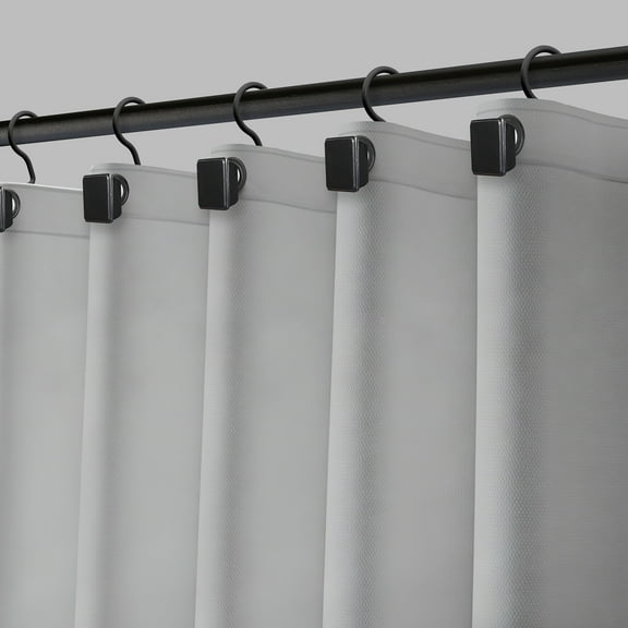 Moorefield 72" x 72" Gray PEVA Shower Curtain Liner with Metal Grommets and Magnetic Hem